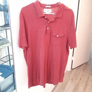 Vintage Penguin By Munsingwear Ruby Red SS Polo w/Pocket Heritage Slim Fit XL